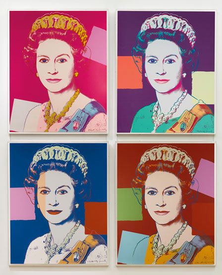 "Queen Elisabeth's portraits" by Andy Warhol (1985)